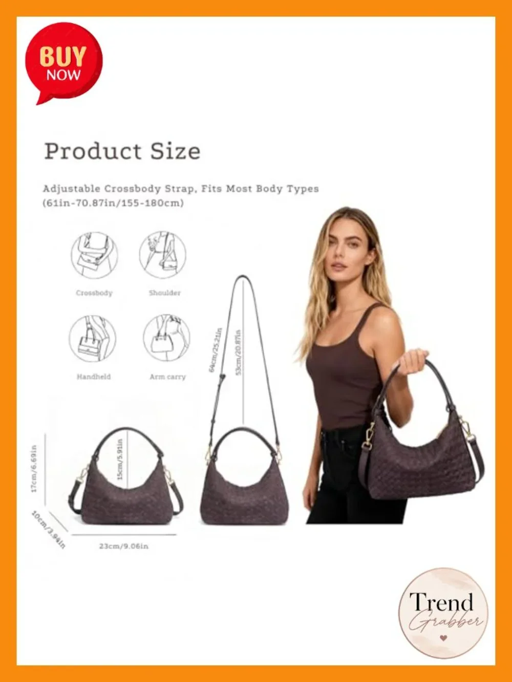 Woven Faux Suede Hobo Purse Women Crossbody Convertible Strap